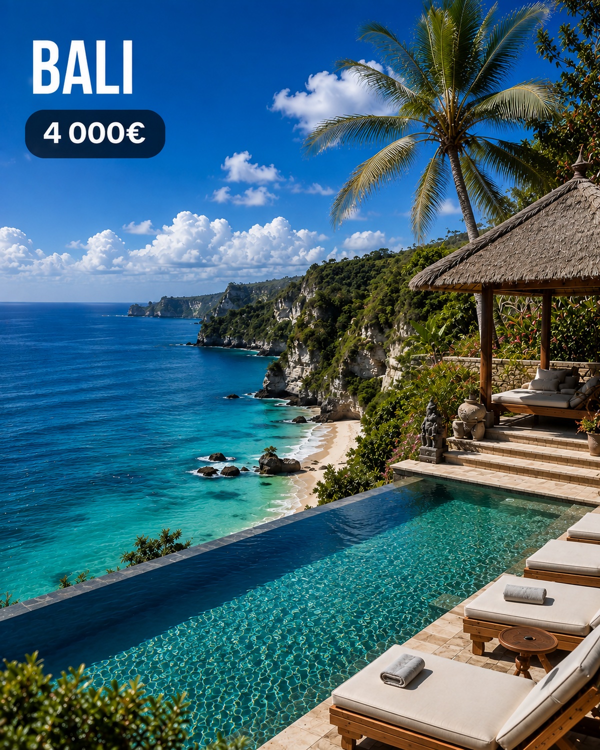 Bali, première destination possible pour un budget de 4 000 €