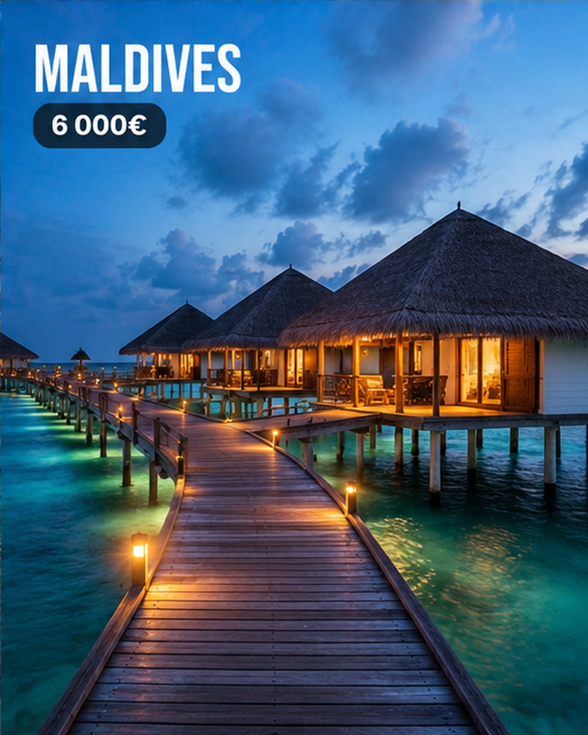 Les Maldives, exemple de voyage pour un budget de 7 000 €